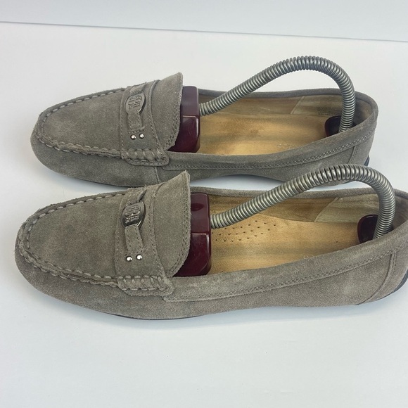 G.H. Bass & Co Beamer Penny Loafers Shoe Size 8.5M Gray Suede - Picture 11 of 13